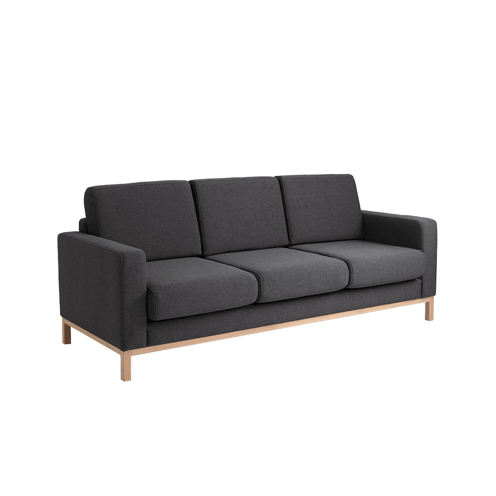 Sofa SCANDIC 3-Sitzer, Carbon, Natur