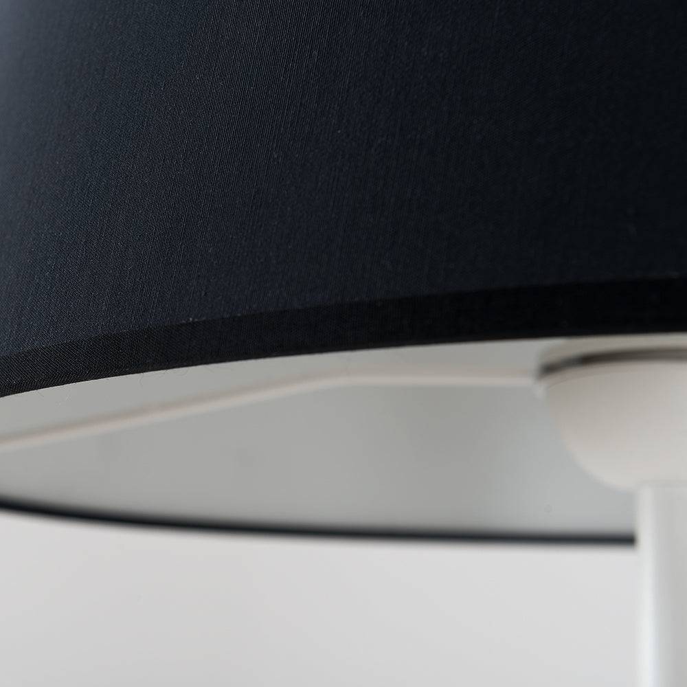 Lampada da Terra SHADE - paralume nero, base bianca
