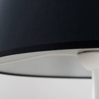 Lampada da Terra SHADE - paralume nero, base bianca