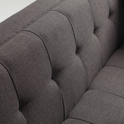 Schlafsofa 2-Sitzer BY TOM, Anthrazit - Walnuss