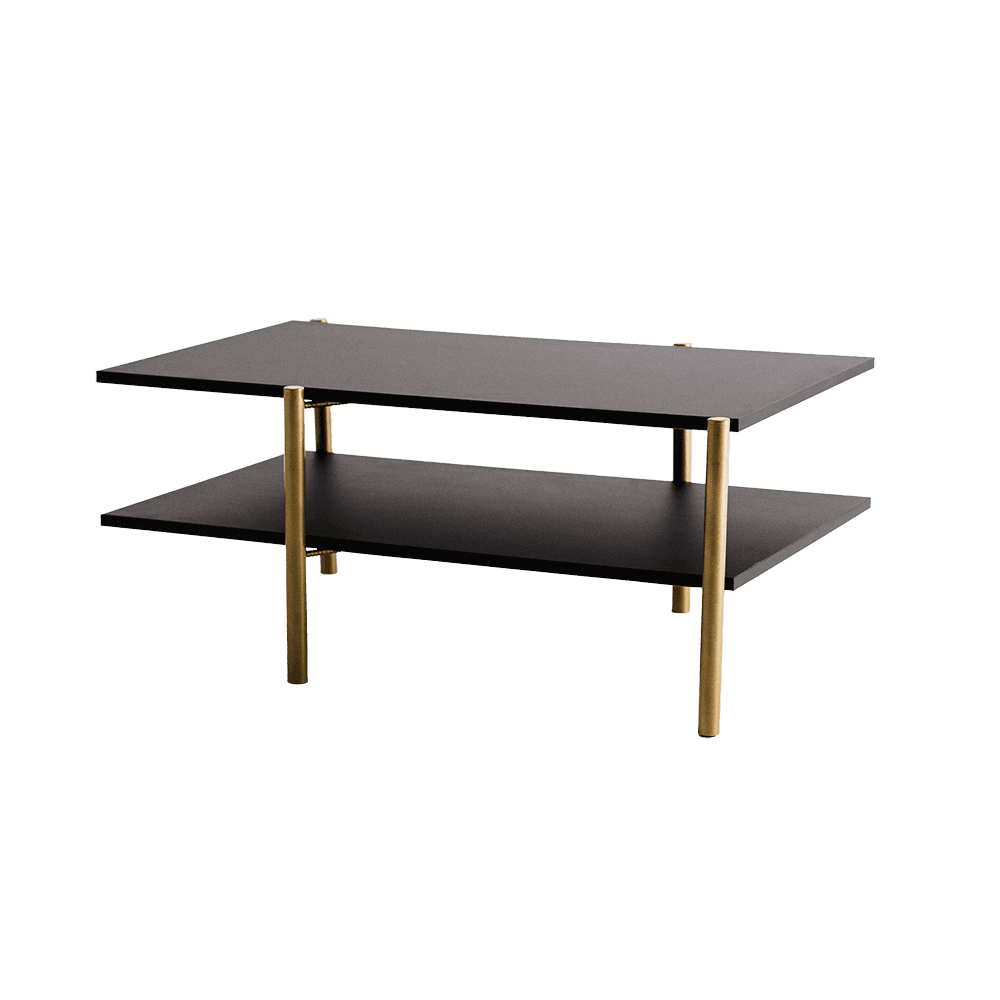 Tavolino RAVE BASIC 100x60 - nero, oro