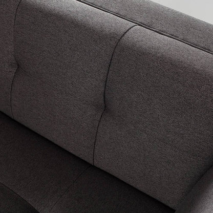 Schlafsofa 2-Sitzer BY TOM, Anthrazit - Walnuss