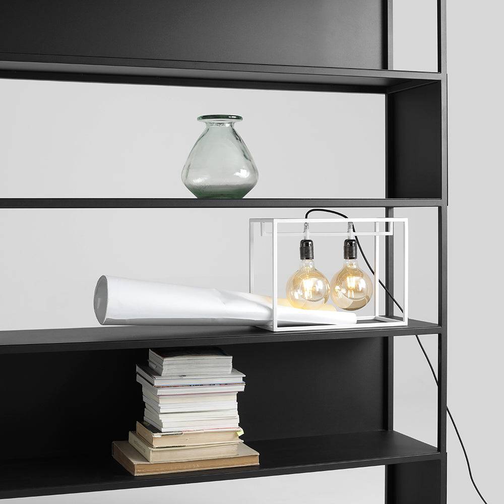 Libreria HYLLER SIDE METAL 150x180 nero