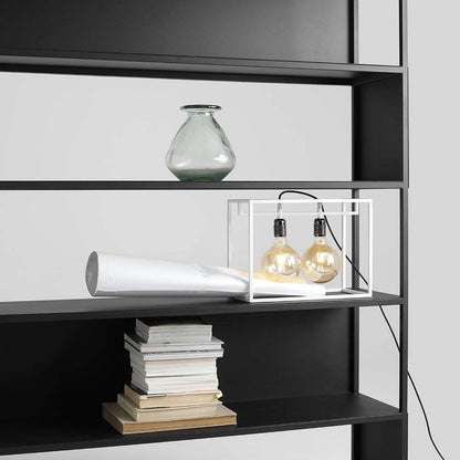 Libreria HYLLER SIDE METAL 150x180 nero