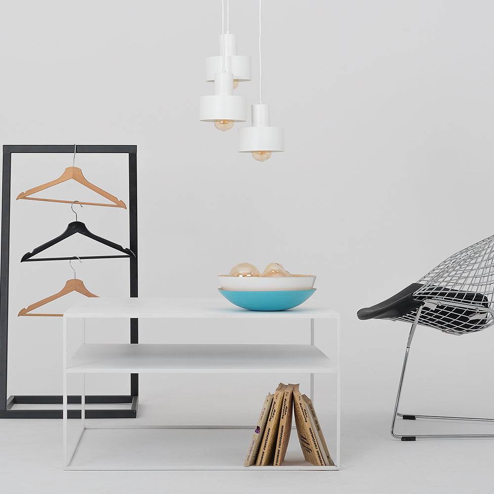 Tavolino Tensio 2 Floor Metal - bianco