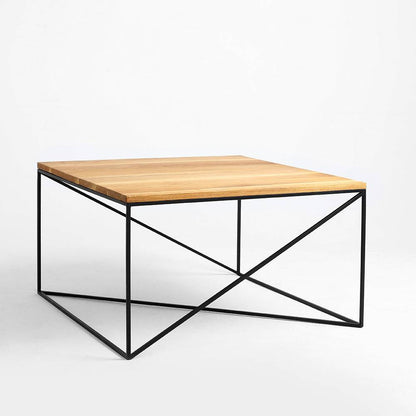 Tavolino MEMO legno massello 100x100, nero