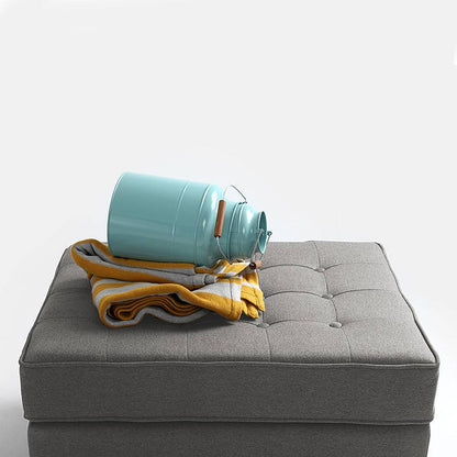 Pouf TOPIC WOOD 75, Acciaio, Naturale