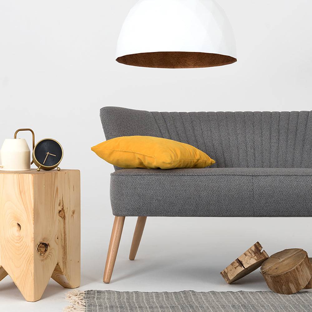 Lampada a Sospensione LEONARD L - Rame e Bianco