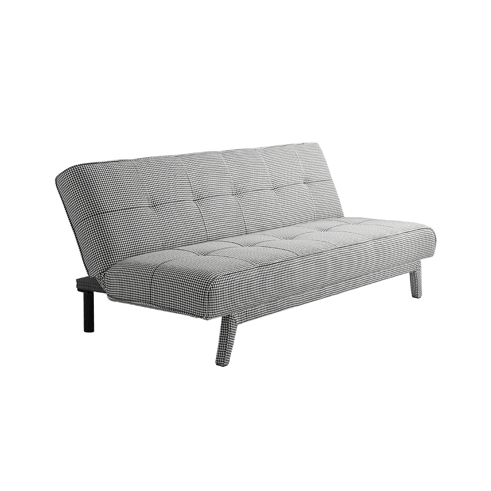 Divano letto 2 posti MODES Dark Pepita, nero