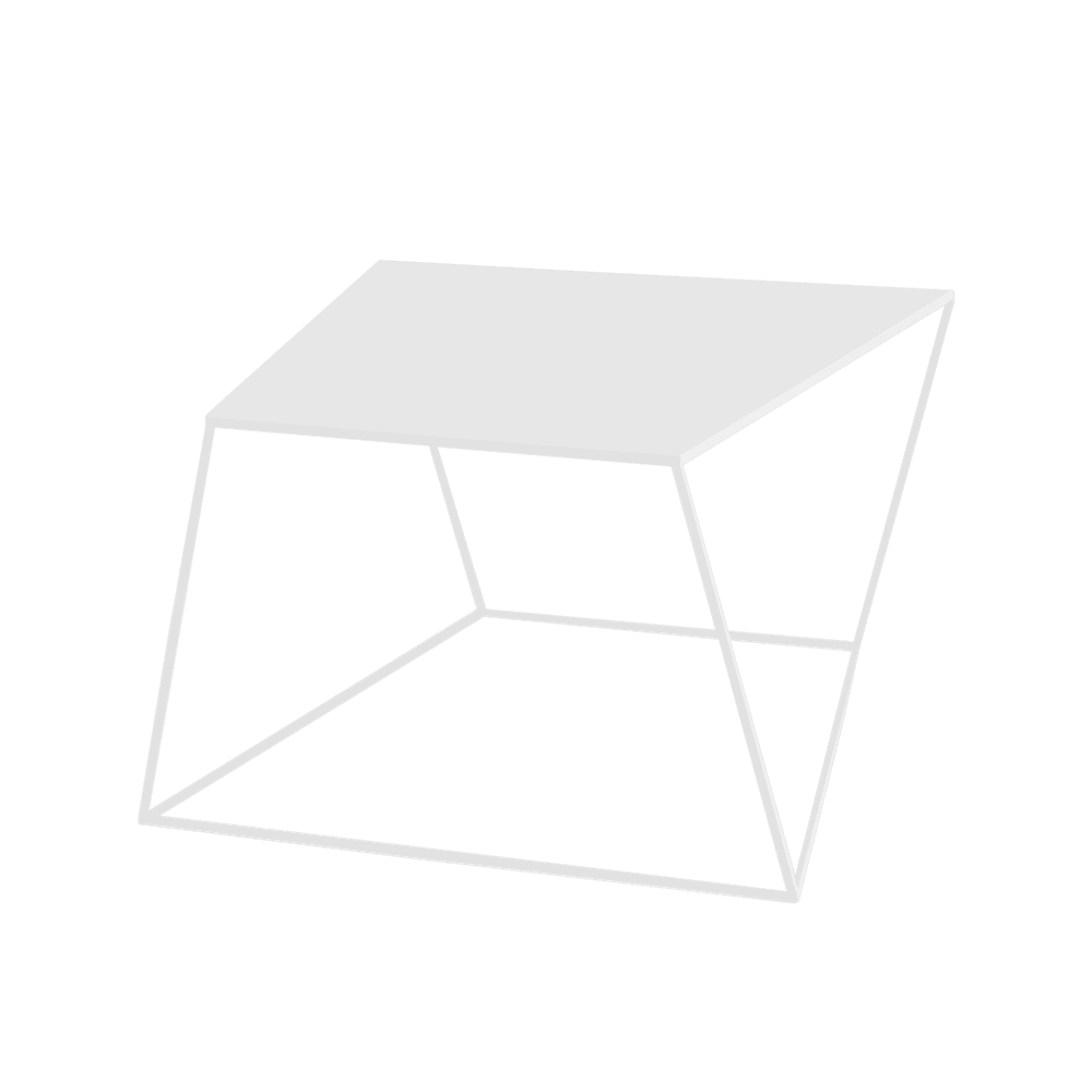 Tavolino ZAK METAL 80 bianco