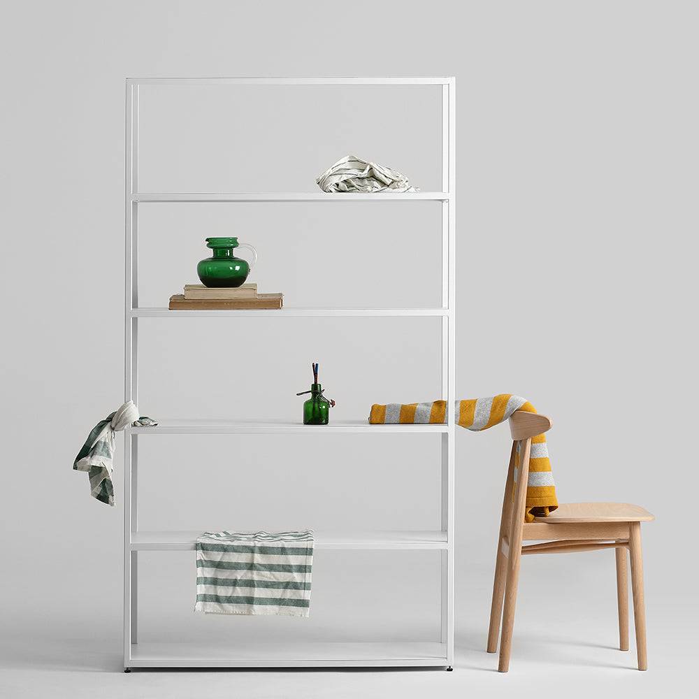 Libreria HYLLER METAL 100×180, bianco
