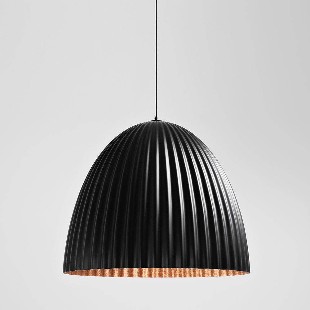 Lampada a sospensione PLISSART L nero/rame