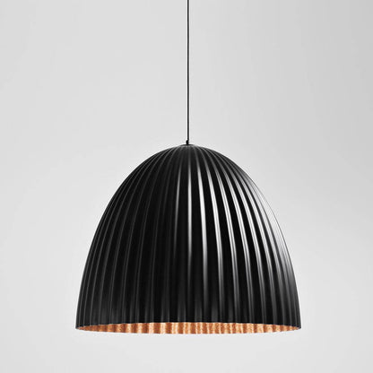 Lampada a sospensione PLISSART L nero/rame