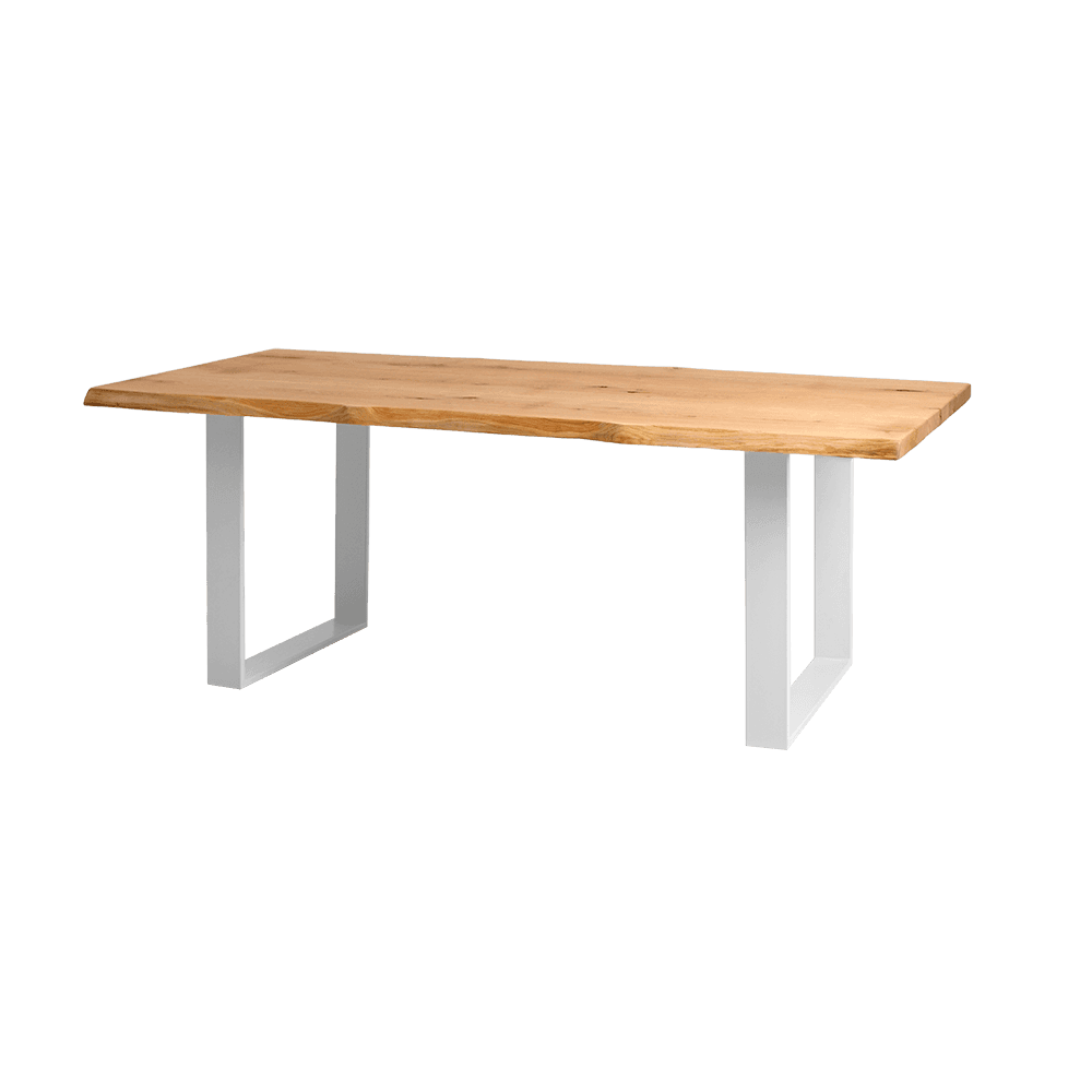Esstisch FELD 180x90 Massivholz Eiche Weiß