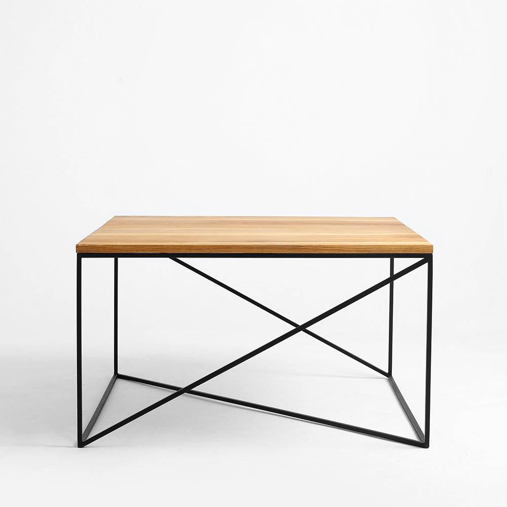 Tavolino MEMO legno massello 100x100, nero