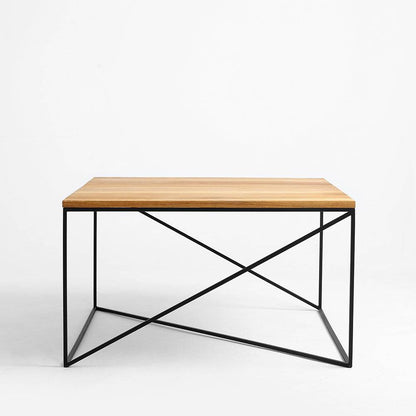 Tavolino MEMO legno massello 100x100, nero