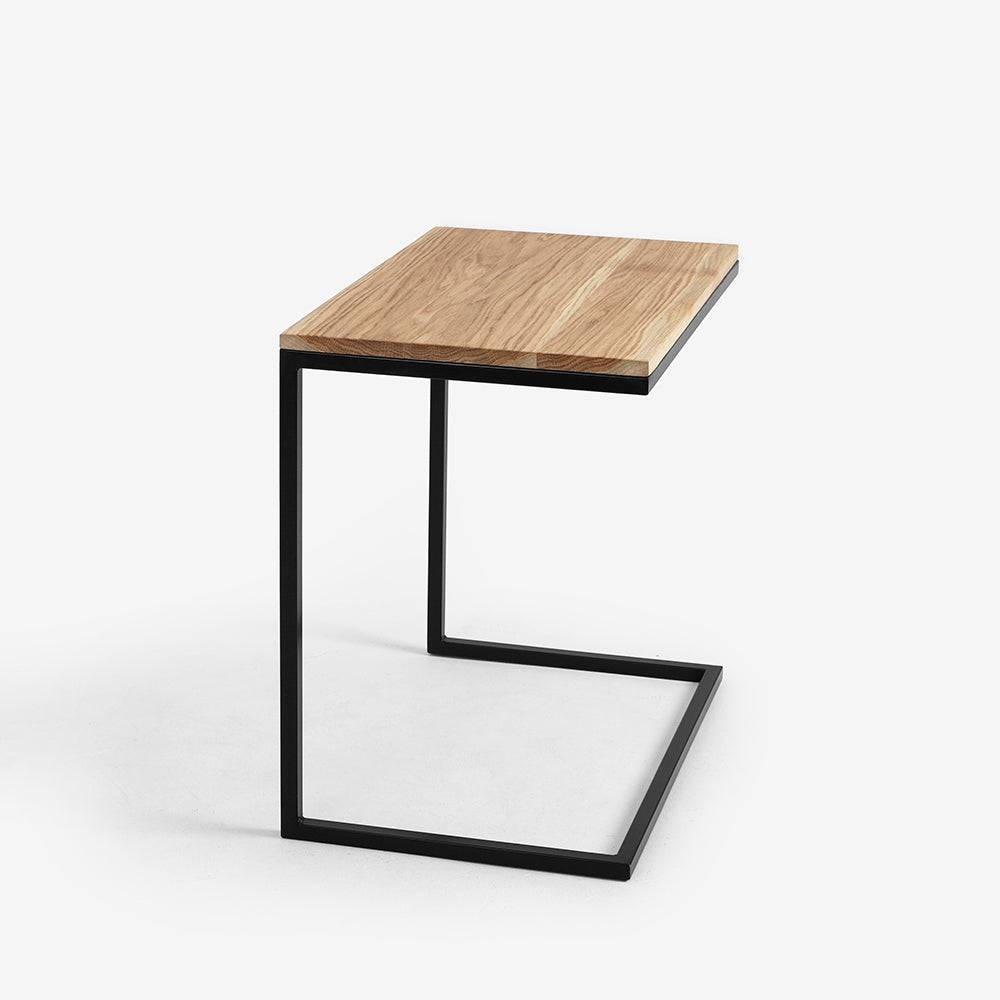 Couchtisch LUPE 60, Eichenfurnier, Schwarz