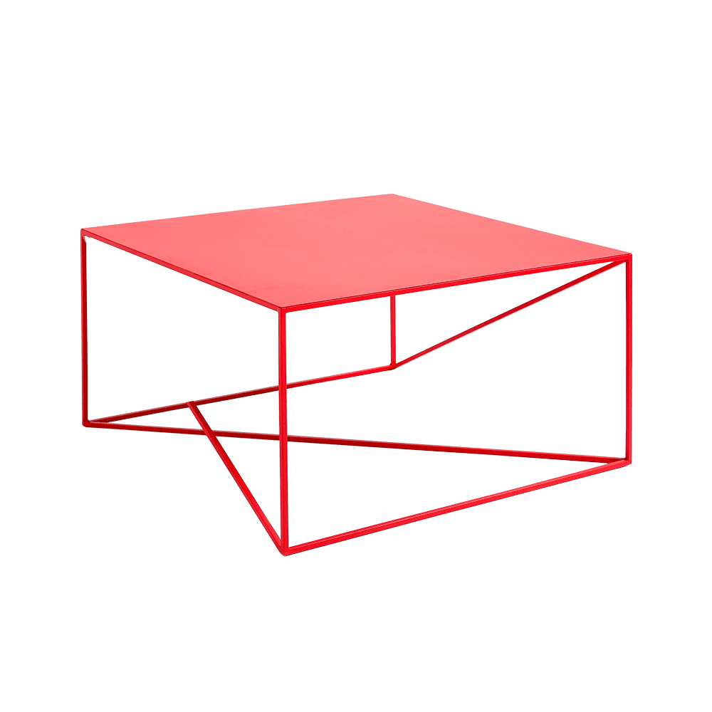 Tavolino MEMO METAL 80x80 Rosso