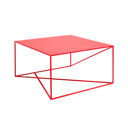 Tavolino MEMO METAL 80x80 Rosso