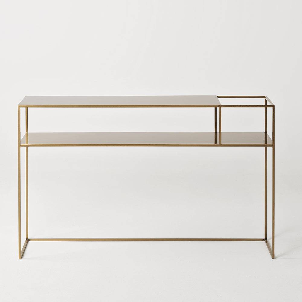 Tavolo Console Senso Flower Metal 120x25 Oro