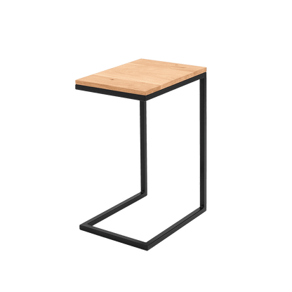 Beistelltisch LUPE 30, Eichenfurnier, Schwarz