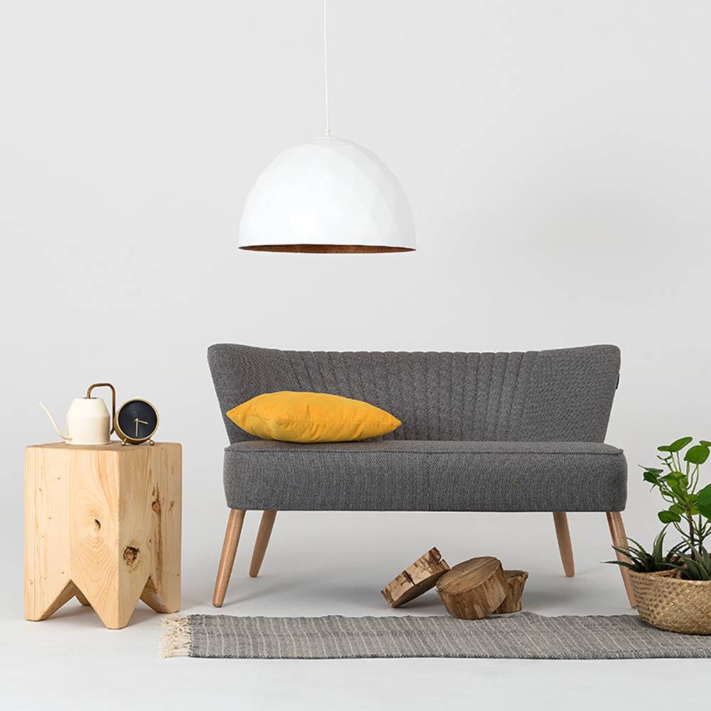 Lampada a Sospensione LEONARD L - Rame e Bianco