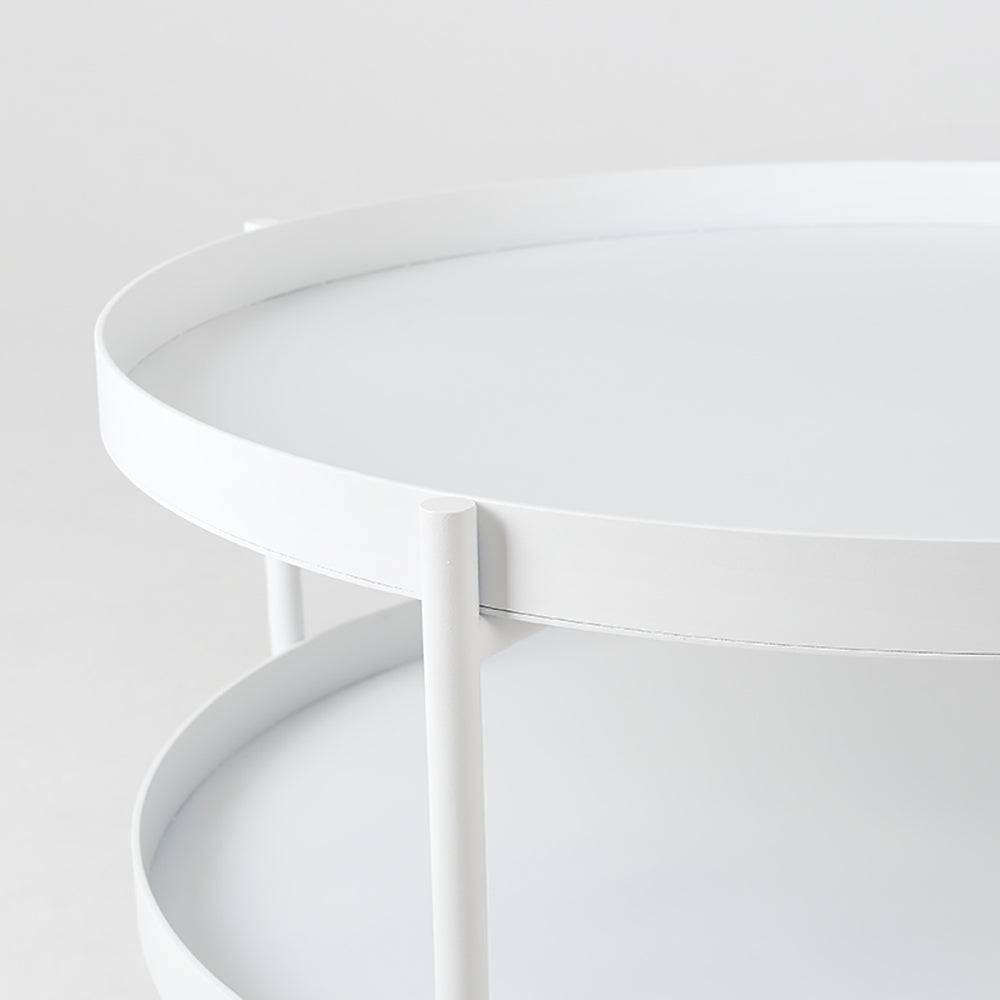 Tavolino da Caffè HANNA METAL 80 - Bianco