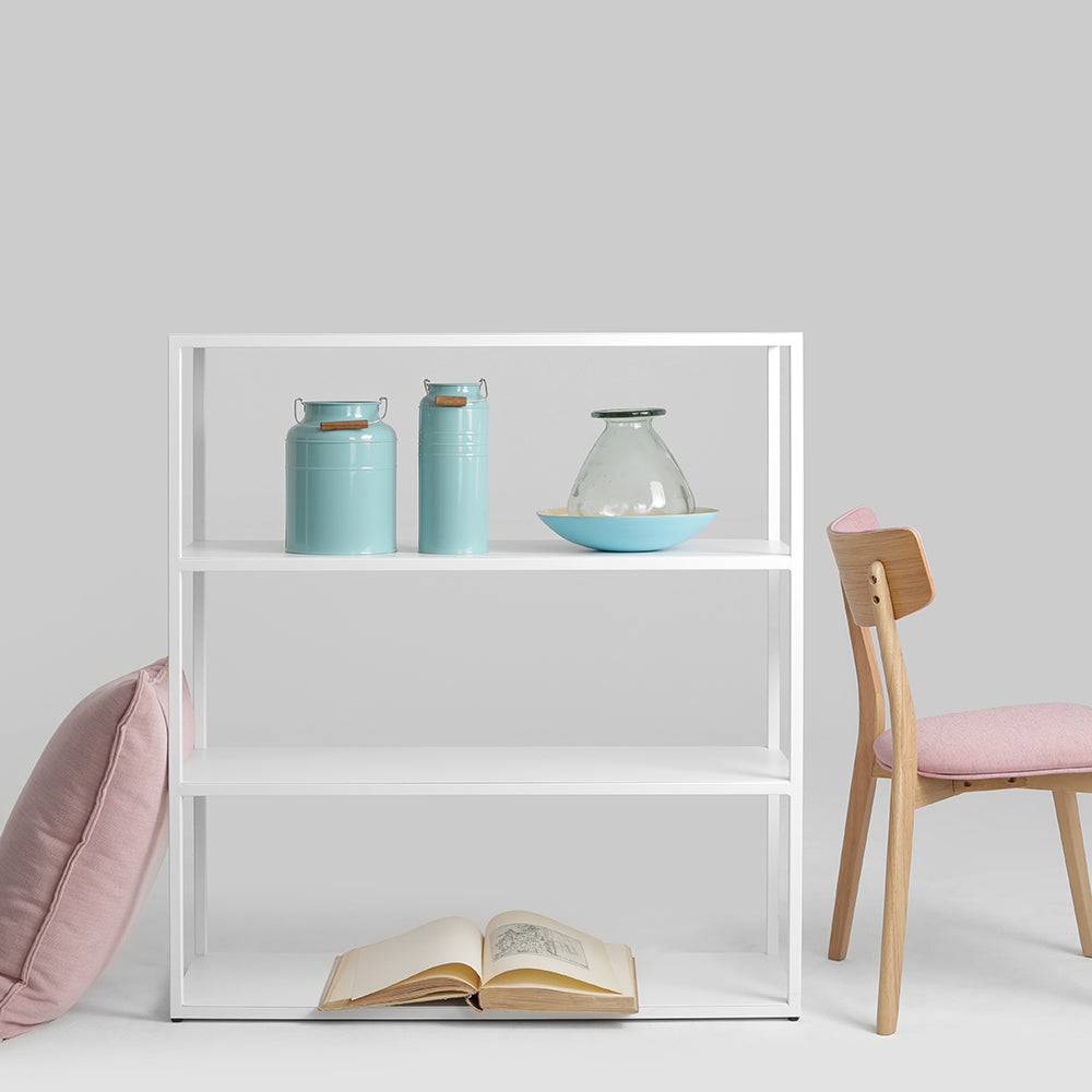 Libreria HYLLER METAL 100x110, bianco