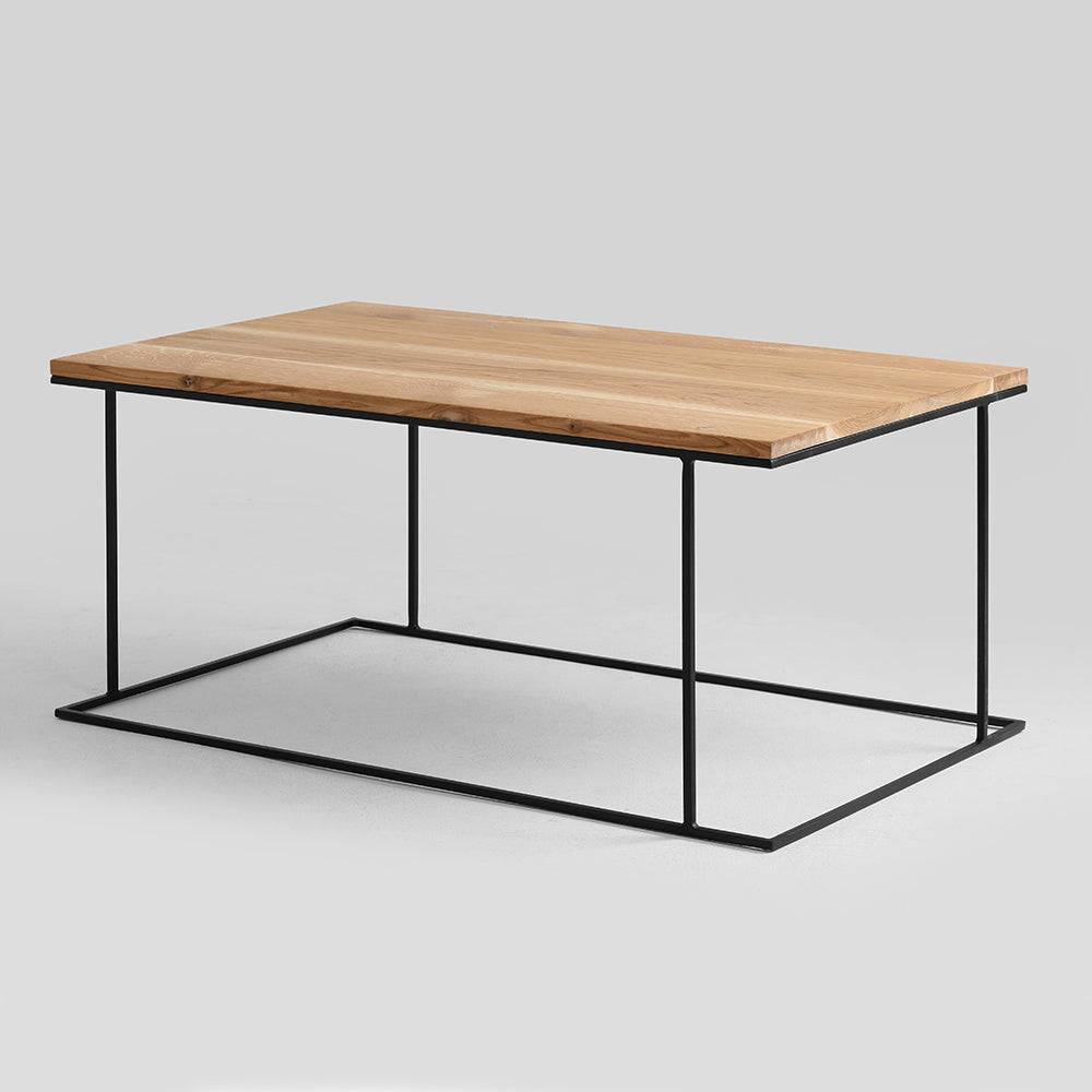 Tavolino WALT 100x60 impiallacciato quercia, nero