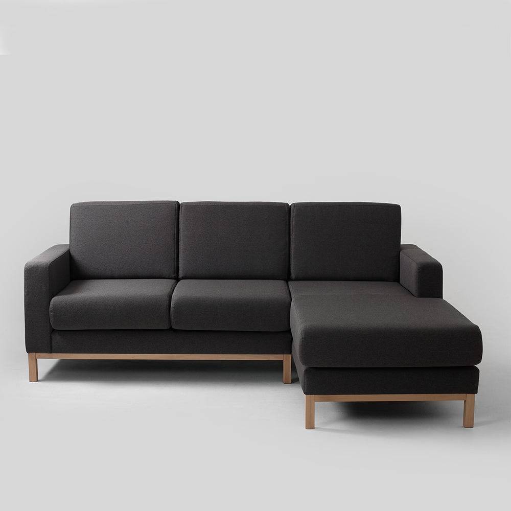 Ecksofa 2-Sitzer rechts SCANDIC, Carbon