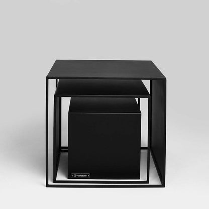 Set Tavolini 2WALL METAL TRIO 35x45x55, nero