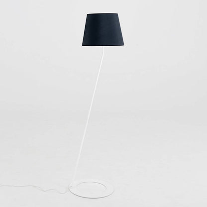 Lampada da Terra SHADE - paralume nero, base bianca