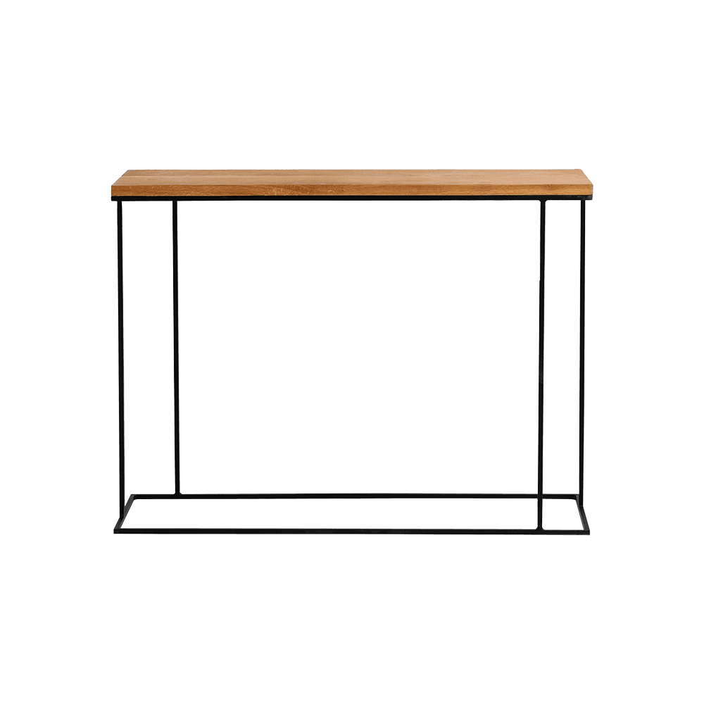 Consolle WALT in legno di quercia, nero