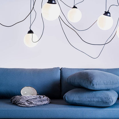 Lampada a Sospensione POPO GLASS M 7 - Nero