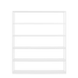 HYLLER METAL Bookcase 150x180, white