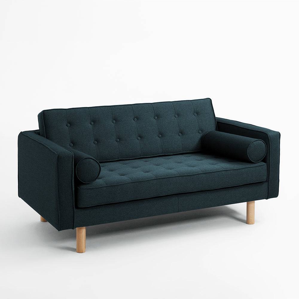 Divano 2 Posti TOPIC WOOD, Deep Sea, Legno Naturale
