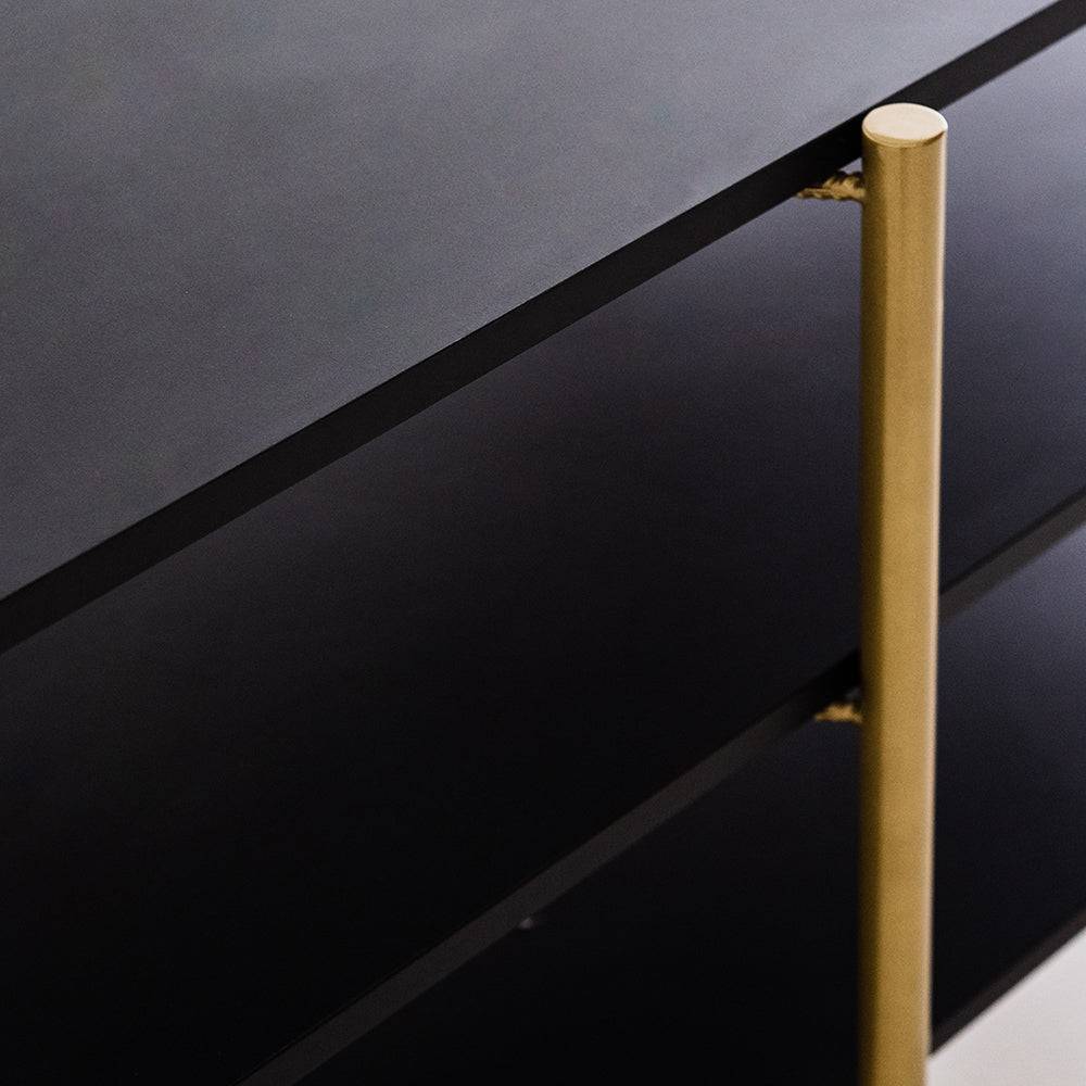 Tavolino RAVE BASIC 100x60 - nero, oro