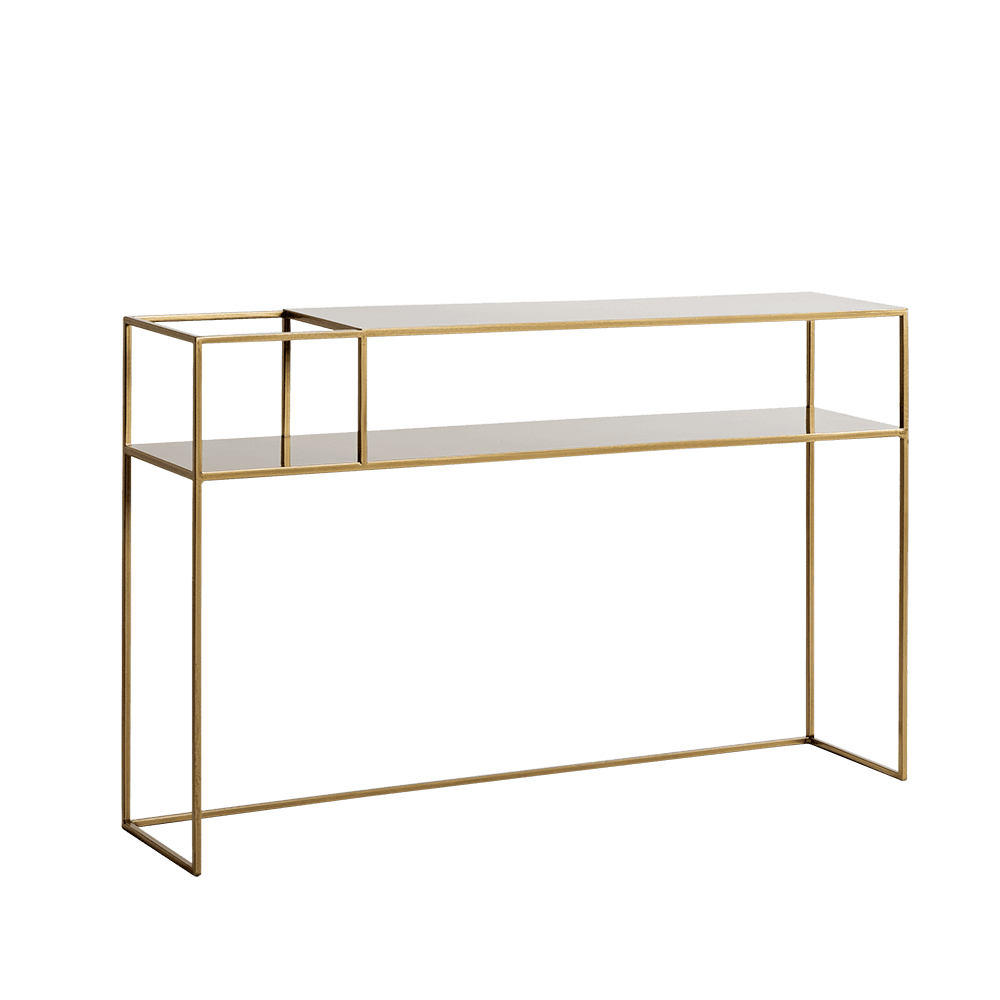 Tavolo Console Senso Flower Metal 120x25 Oro