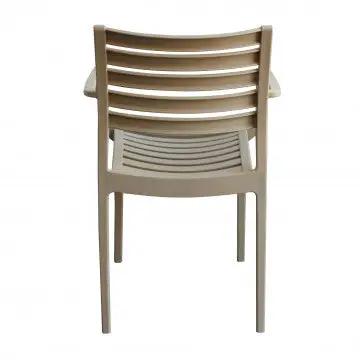 Stapelbarer Sessel Eveline aus Polypropylen – Maße: 58,5x55,2x84cm