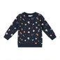Name It NMFLAUGE SWEAT 13259020 – Girls' Blue Pattern Print Sweatshirt Dress 6-8 Years