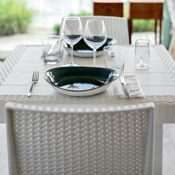 Sedia Virginia - Seduta in Wicker con Struttura in Plastica Stampata