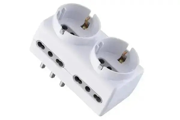 Adattatore 16a/2schuko +4 bipasso