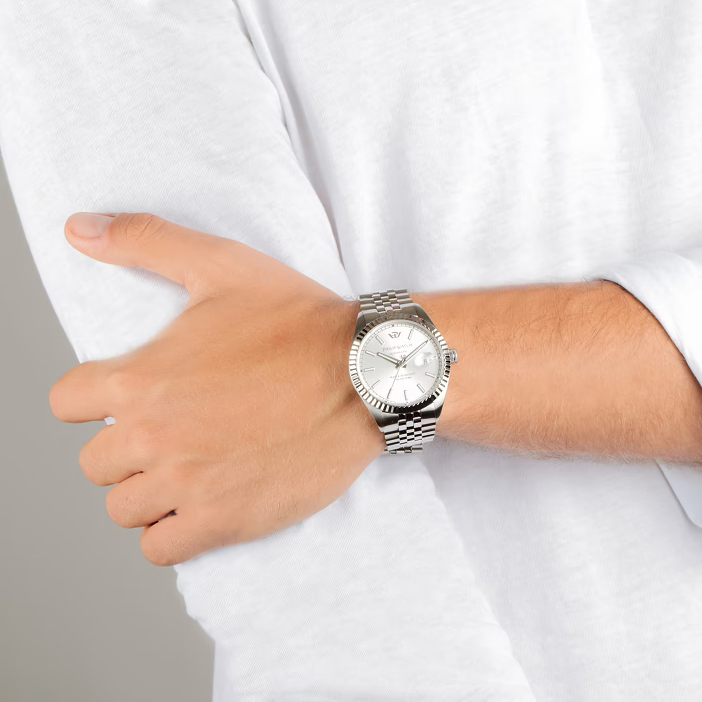 Philip Watch Caribe Automatic Silver R82 Jubiläums-Datejust