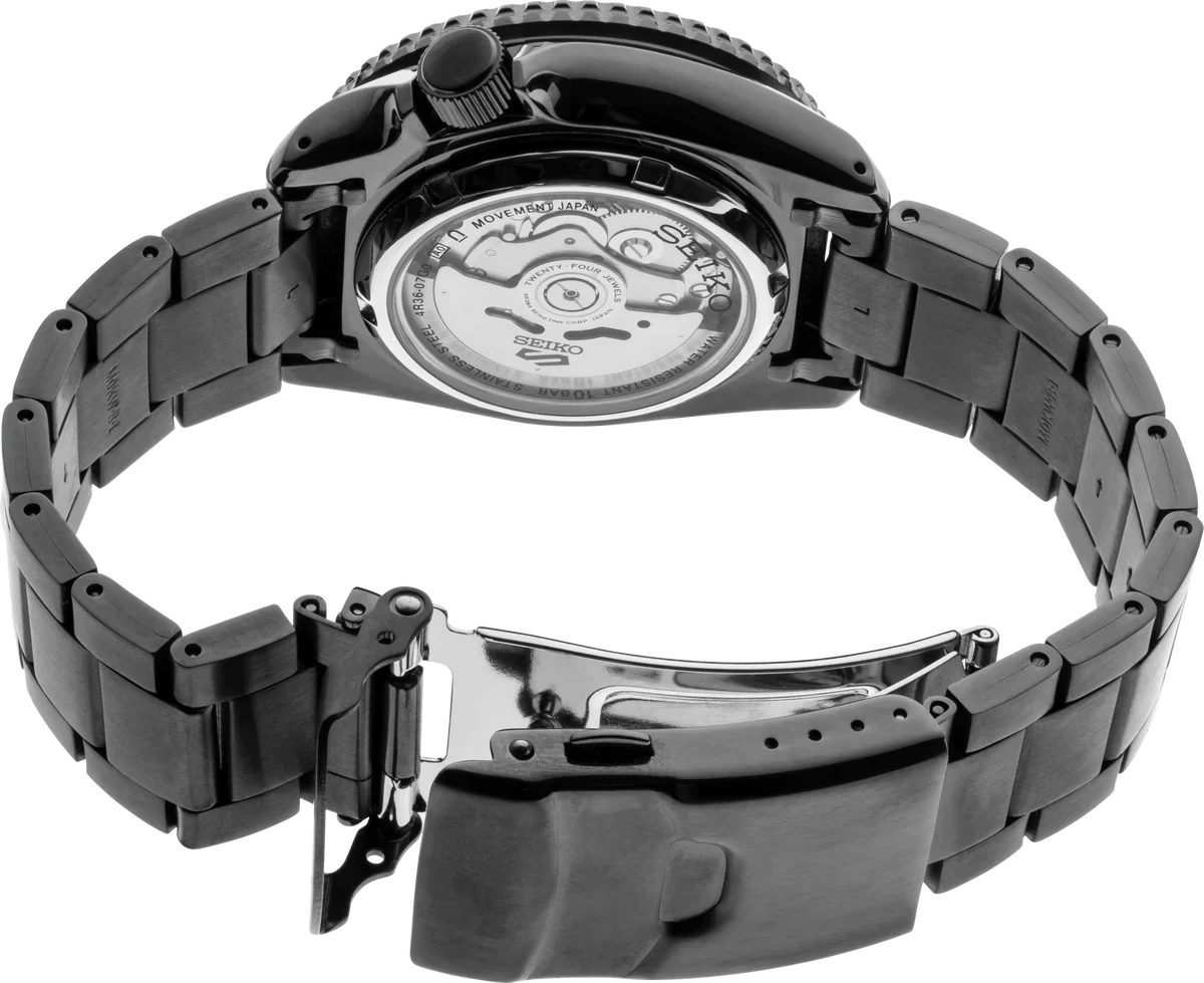 Seiko 5 Sports – Automatisch, schwarzes PVD, 42,5mm, SRPD65K1 – Komplett schwarzes Design mit sportlicher Seele