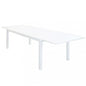 Formentera Table 200/300 x 100 - White Aluminum Frame and Top