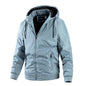 Men's Jacket with Removable Hood Spring and Autumn Casual Sport Cotton Coat