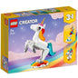 LEGO - Creator 3In1 Unicorn/Seahorse/Peacock 31140 Building Set 145 Pcs