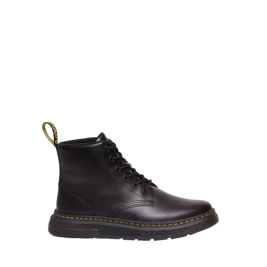 Dr. Martens Crewson Chukka Stivale Nero - Pelle Pull Up Leggero Uomoo