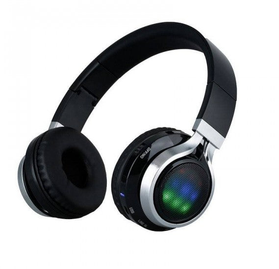 KABELLOSE BLUETOOTH STEREO-KOPFHÖRER KLAPPBAR SD RADIO FREISPRECHFUNKTION MIT LED