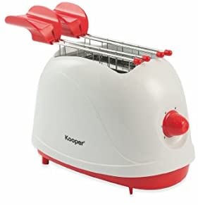 Kooper Toaster Toastysmart 2 Zangen 700W Rot Weiße Basis Sandwichtoast